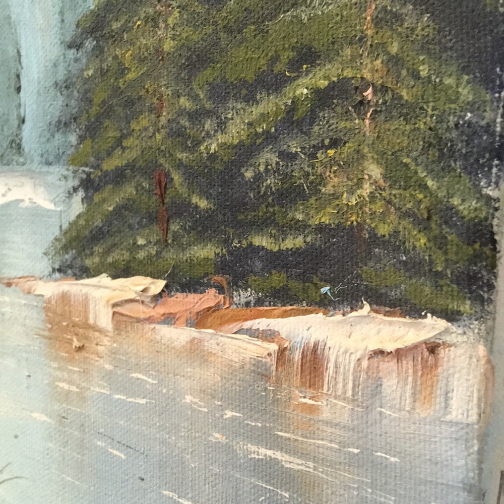 Original Signed Mountain Landscape Painting - Picture 8 of 8